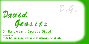 david geosits business card